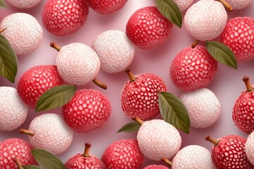 Detailed Lychees mockup background. Seed berry. Generate Ai
