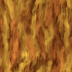 Foto op Canvas Abstract seamless pattern with paint scribbles. Orange, yellow and brown brush strokes. Hand drawn grunge texture © Morena
