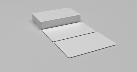 Blank 3D business cards for mock up