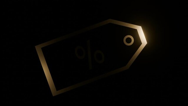 Animation of Bronze Coupon for Online Sale. Animation title for online shopping. Template discount banner. Full HD Video motion graphic 