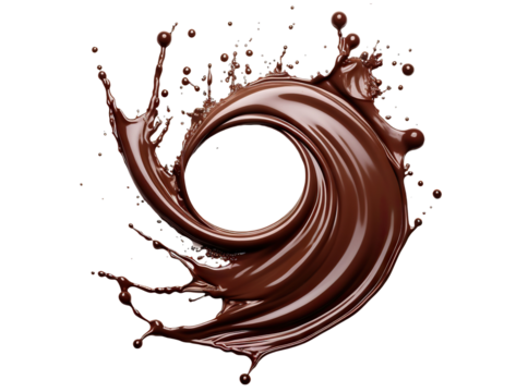 Chocolate splash cut out