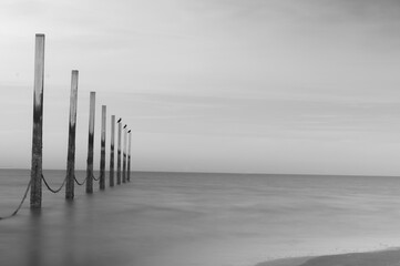 fine art image of an ocean view in black and white
