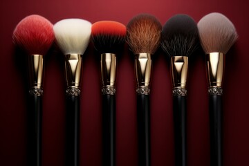 Lightweight Makeup brush. Eye color concept. Generate Ai