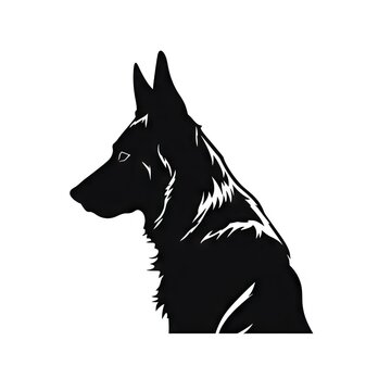 recommend clip art: German Shepherd Icon, Dog Black Silhouette, Puppy Pictogram, Pet Outline, German Shepherd Symbol