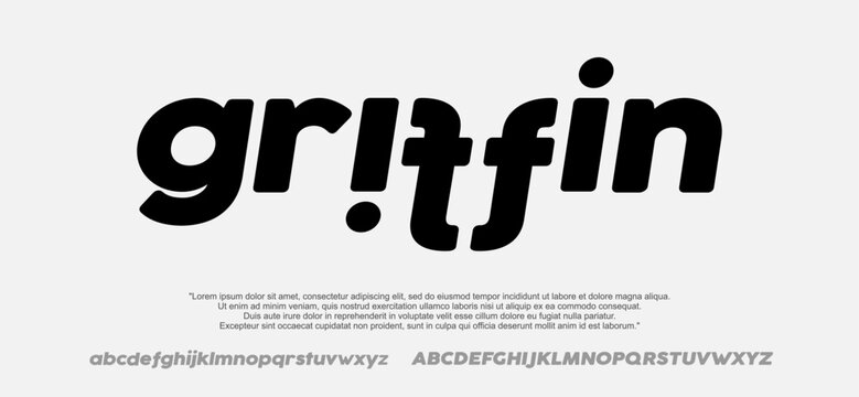 Modern Bold Heavy Font. Typography urban style alphabet fonts for fashion, sport, technology, digital, movie, logo design, vector illustration