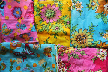 COLLECTION OF COLORED FABRICS