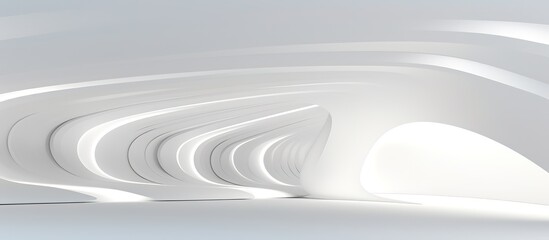 Fototapeta premium abstract wave white background. futuristic background. modern 3D geometric background.
