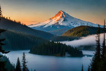 sunrise over the mountains