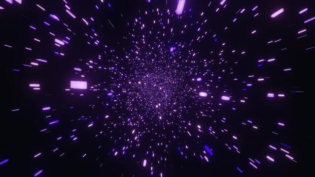 Future hyperspace star travel. Abstract colors light ray on the speed. Explosion in universe. Movements galaxy in infinity. Warp jump background. Hyper speed firework. Perspective lines. 3D rendering.