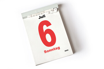 6 . Juli 2025