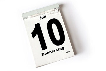 10 . Juli 2025