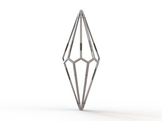 Wireframe Shape Octagonal Trapezohedron 3D print model