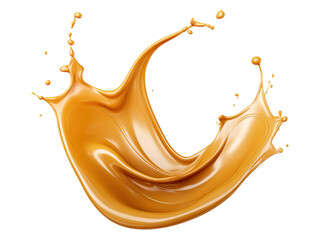 Delicious caramel splash, cut out