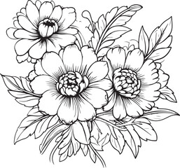 flowers coloring page