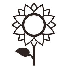 Sunflower Outline Icon
