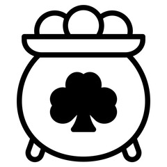 st patrick days coin pot