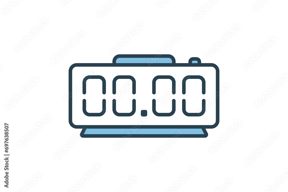 Poster clock icon. icon related to basic web and ui. suitable for web site, app, user interfaces, printable