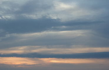 Naklejka na ściany i meble Beautiful sky at sunset, background with sunset