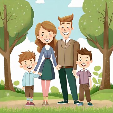 Junge Familie im Park