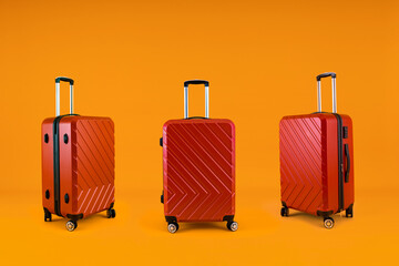Trio of Red Suitcases