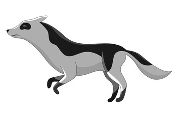 Dog running animation, creature movement. Doggy pose in movement. Character move for games, cartoon or video. Flat  illustration