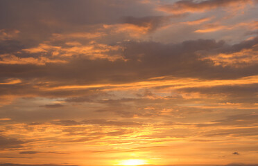 Fototapeta na wymiar Beautiful sky at sunset, background with sunset