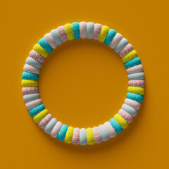 Realistic Detailed 3d Pillows of Different Shape. Cute illustration for nursery, kids wear, stationery baby products, wrap etc.