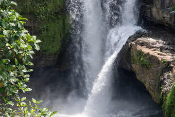 View of Tegenungan Waterfall on sunny day. Bali, Indonesia.