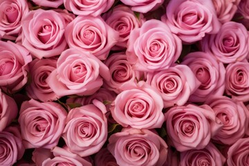 Many pink rose bouquets