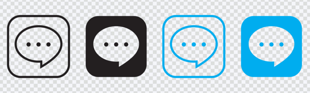 
"Elevate conversations with our Chat Message Icons – sleek speech bubble symbols for dynamic and engaging communication. Vector illustration."