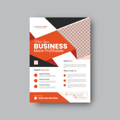 Naklejka na ściany i meble Creative modern minimalist business flyer design template.