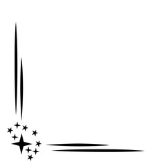 Glitter Star Corner Border