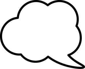 Speech Bubble Vector Line Icon for Adverts. Suitable for books, stores, shops. Editable stroke in minimalistic outline style. Symbol for design