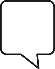 Fototapeta premium Speech Bubble Vector Line Sign for Advertisement. Suitable for books, stores, shops. Editable stroke in minimalistic outline style. Symbol for design