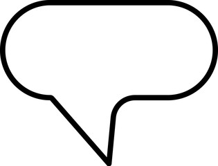 Fototapeta premium Speech Bubble Vector Symbol. Suitable for books, stores, shops. Editable stroke in minimalistic outline style. Symbol for design