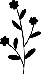 Spring flower silhouette