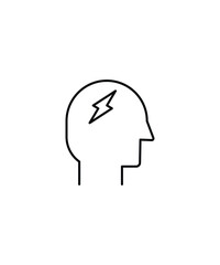 head with light icon, vector best line icon.