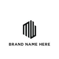 MW logo. M W design. White MW letter. MW, M W letter logo design. Initial letter MW linked circle uppercase monogram logo. M W letter logo vector design.	
