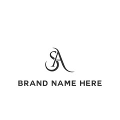 AS logo. A S design. White AS letter. AS, A S letter logo design. Initial letter AS linked circle uppercase monogram logo. A S letter logo vector design.	
