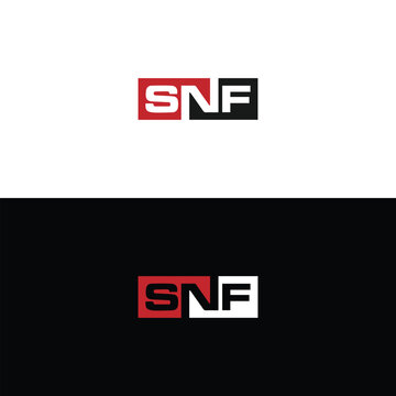 SNF logo. S N F design. White SNF letter. SNF, S N F letter logo design. Initial letter SNF linked circle uppercase monogram logo. S N F letter logo vector design.	
