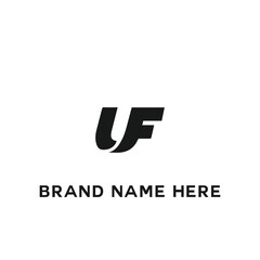 UF logo. U F design. White UF letter. UF, U F letter logo design. Initial letter UF linked circle uppercase monogram logo. U F letter logo vector design.	
