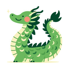 辰（たつ・竜・龍・ドラゴン）のベクターイラスト、かわいい、ゆるい