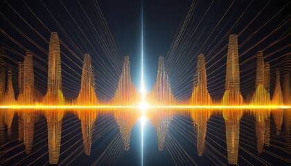 sound waves emitting bright light