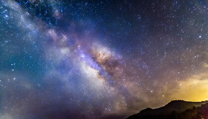 milky way galaxy with star and space dust in the universe and deep planet night sky background
