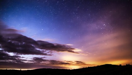 Fototapeta na wymiar night sky sunset landscape nature background