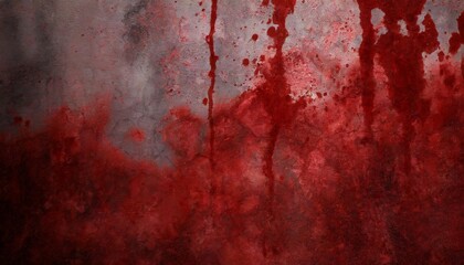 red horror background red blood on old wall for halloween concept grunge scary red concrete red paint on concrete wall