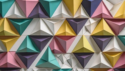 array or grid of offset triangles geometrical background wallpaper banner template pattern flat lay top view from above