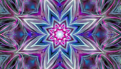 star mania in blue pink white and violet a digital abstract fractal image with an optically challenging psychedelic design in blue pink and violet