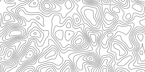 Topographic map background geographic line map with elevation assignments. Modern design with White background with topographic wavy pattern design.paper texture Imitation of a geographical map shades