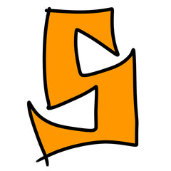 alphabet letter s png file transparent background element cartoon  © DLC